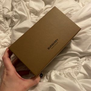 Authentic tan Burberry sunglasses storage box